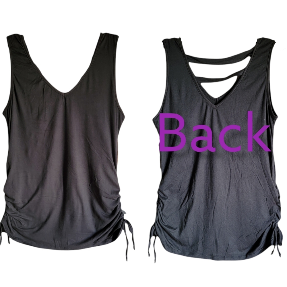 M.Fasis Black ladder back Tank Top